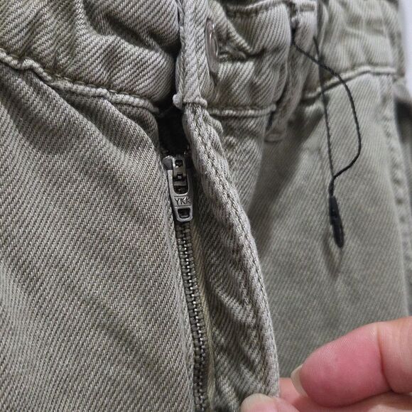 Zara High-Waisted 100% Cotton Paperbag Baggy Jeans, NWOT, Size 2 - Picture 3 of 8